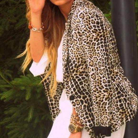 Zara Leopard Print Blazer - Picture 1 of 7